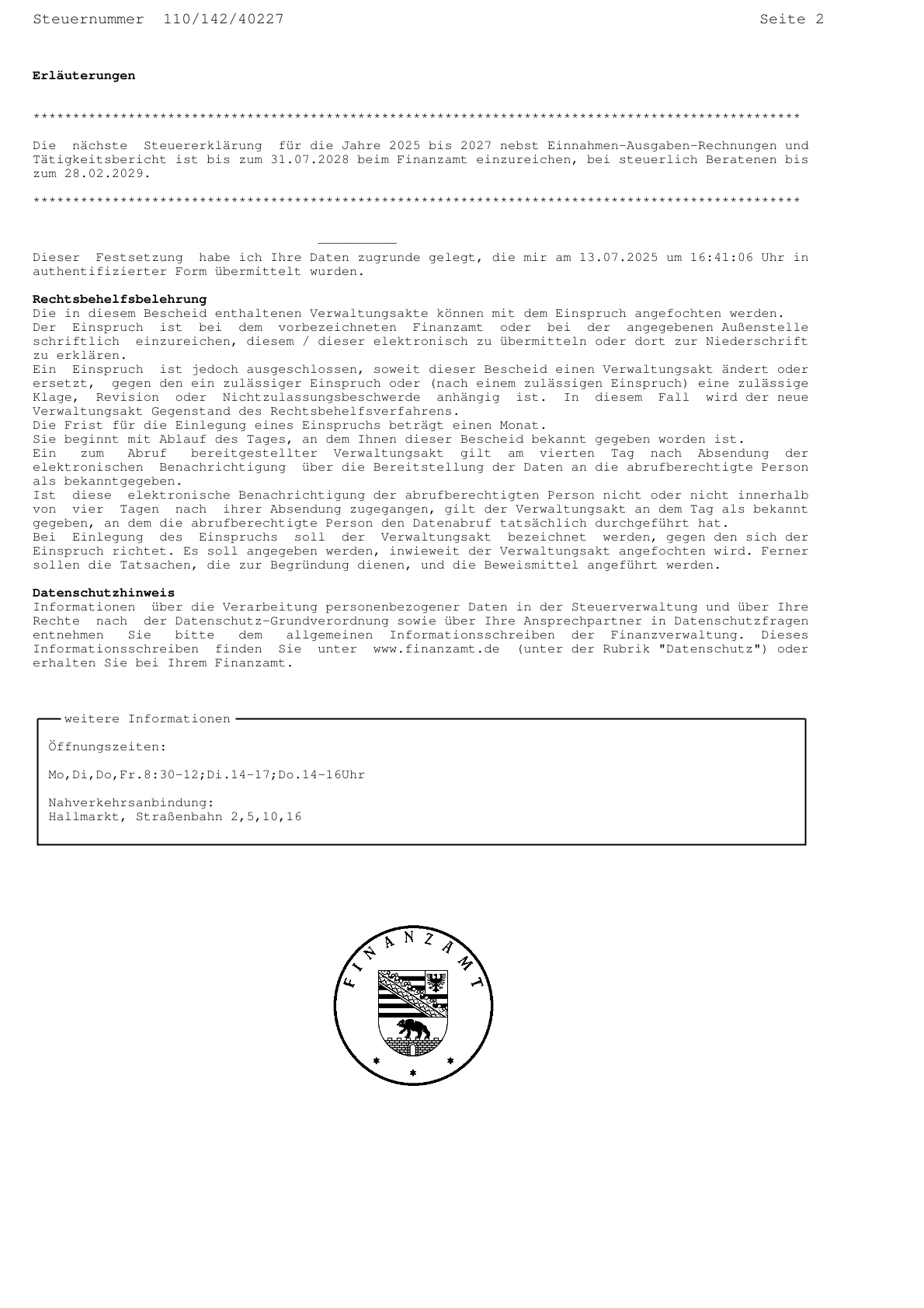 Freistellungsbeschied Seite 2|DMSG LV Sachsen-Anhalt e.V.